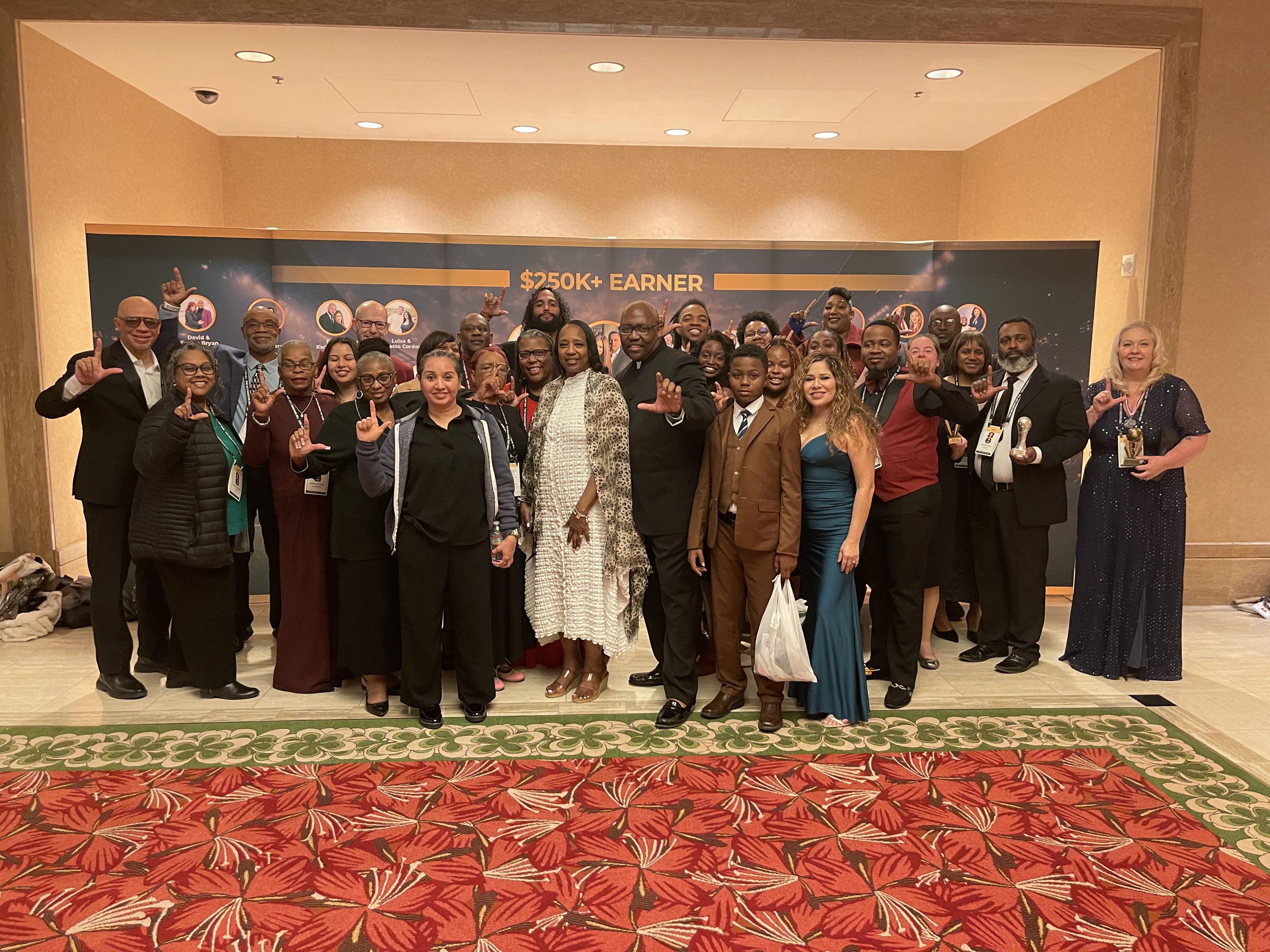 The Legacy team at the $250K+ Earner awards